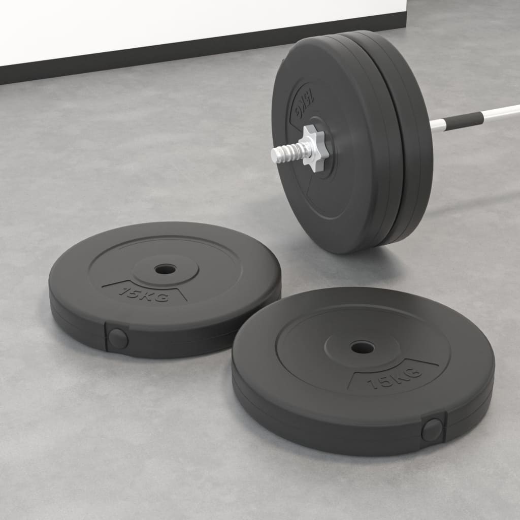 vidaXL Plaques de poids 2 pcs 30 kg Béton