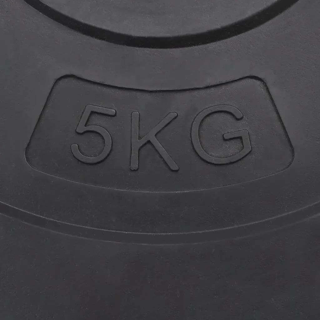 vidaXL Plaques de poids 6 pcs 30 kg Béton
