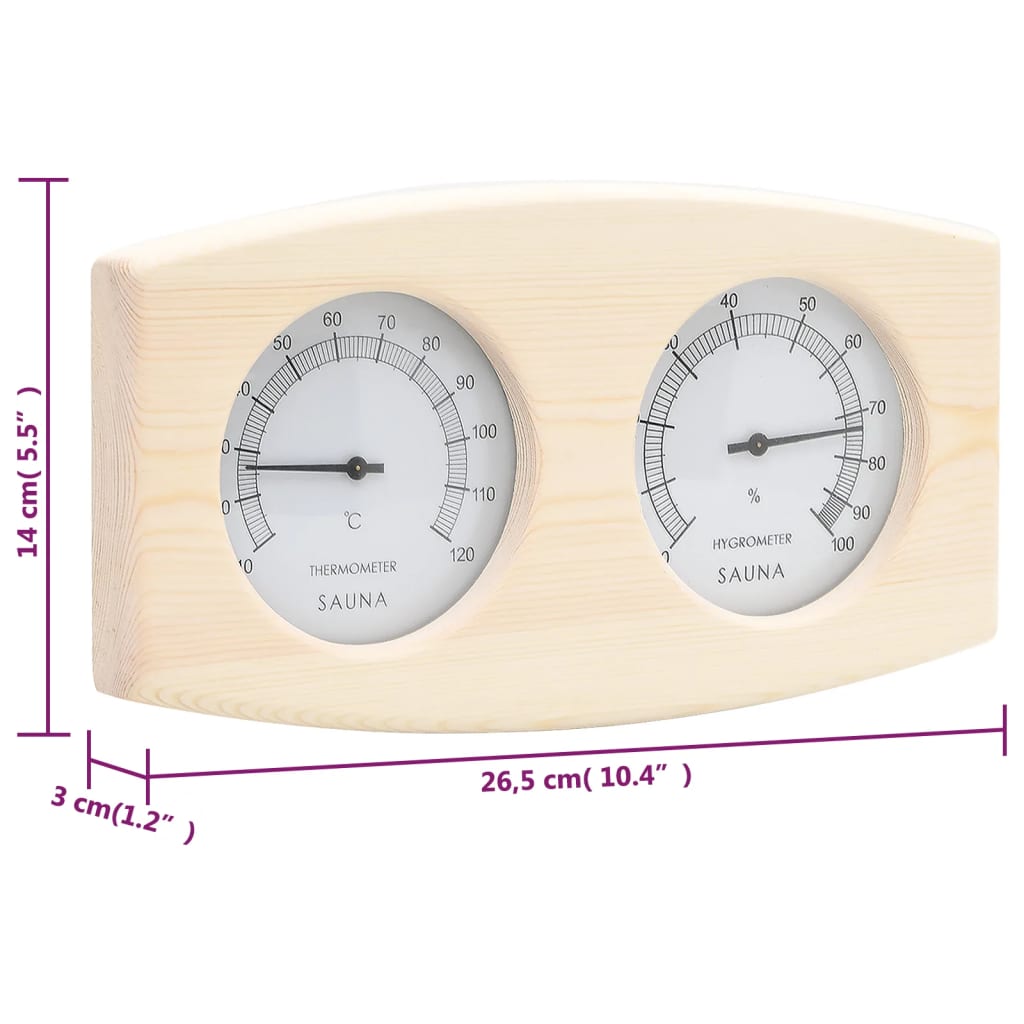 vidaXL Ensemble 2 en 1 hydrothermographe et minuterie à sable de sauna