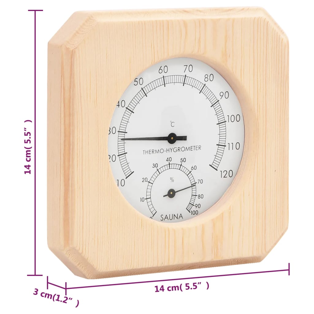 vidaXL Ensemble 2 en 1 hydrothermographe et minuterie à sable de sauna