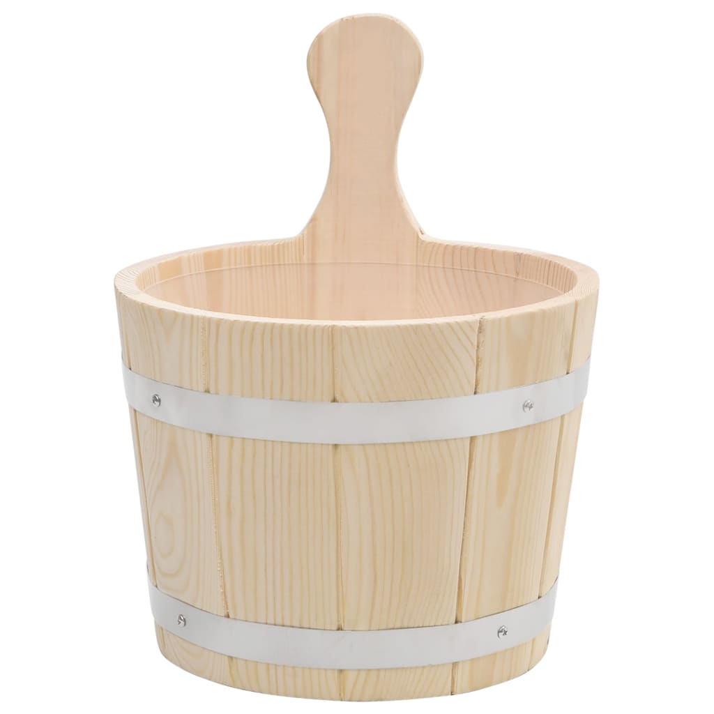 vidaXL Ensemble de seau et louche pour sauna Bois massif de pin