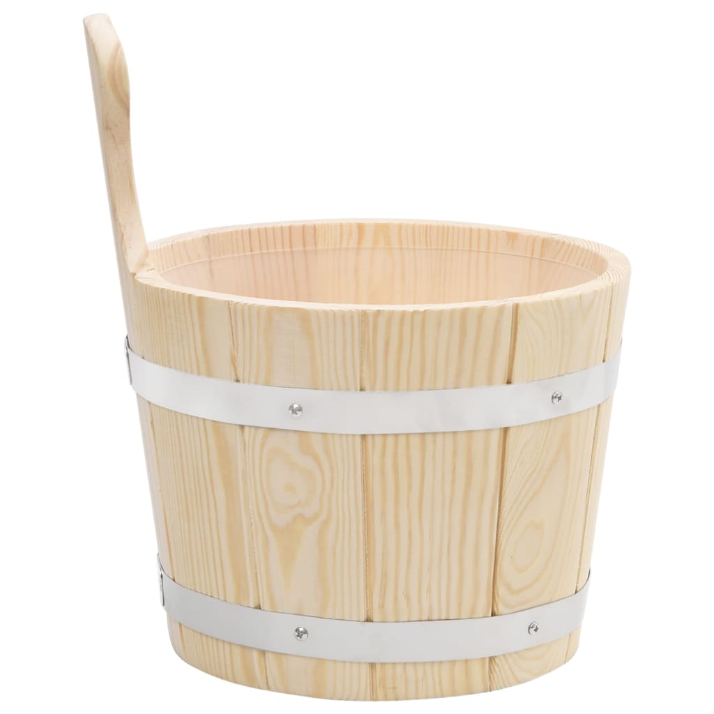 vidaXL Ensemble de seau et louche pour sauna Bois massif de pin