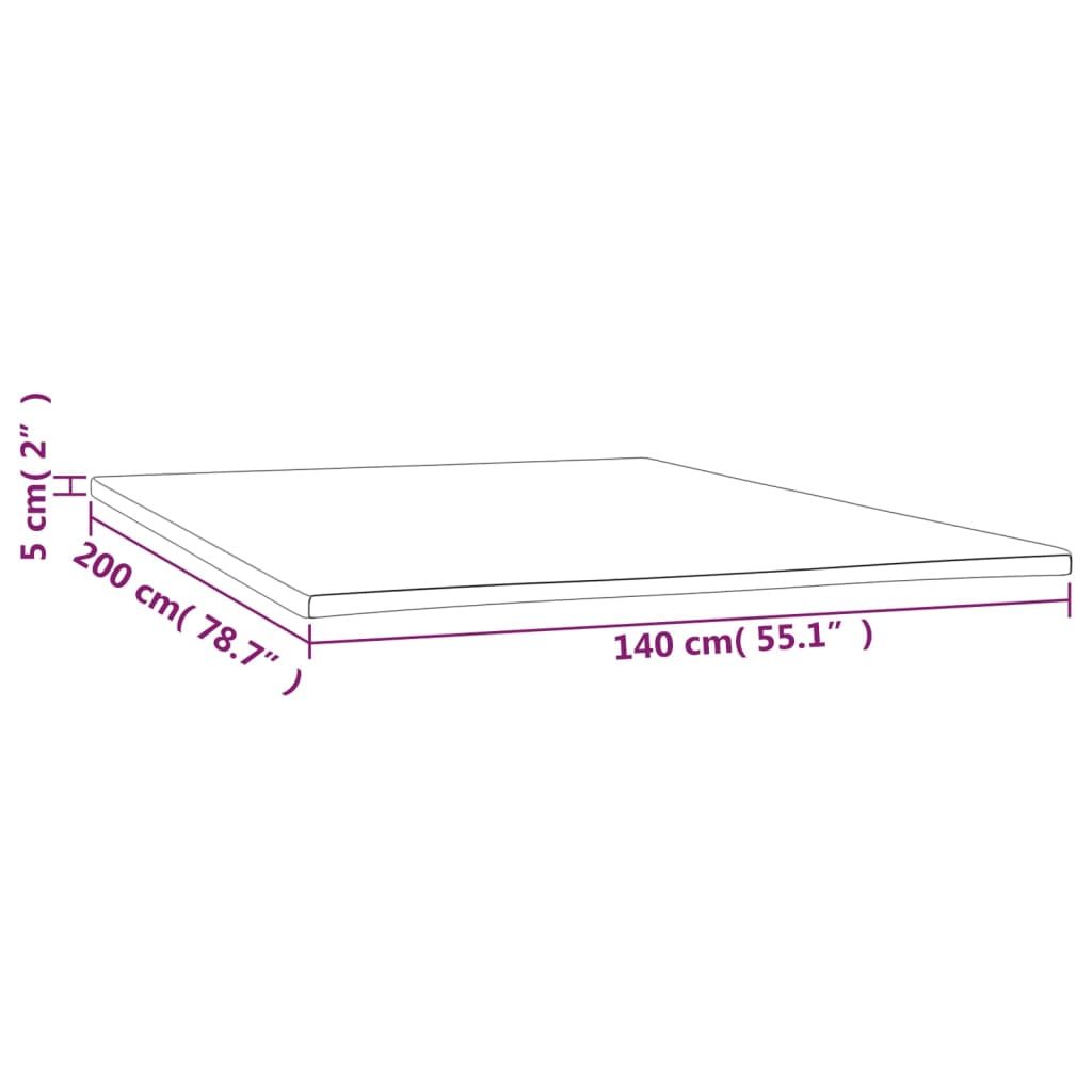 vidaXL Sur-matelas 140x200x5 cm