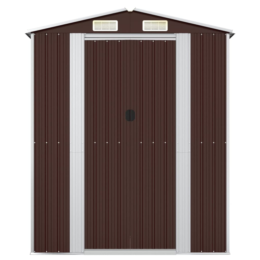 vidaXL Abri de jardin Marron foncé 192x108x223 cm Acier galvanisé