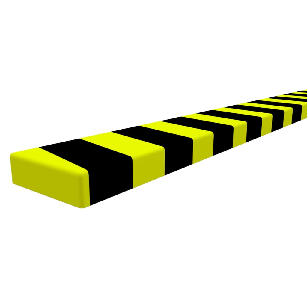 vidaXL Protecteur d'angle Jaune et noir 6x2x101,5 cm PU