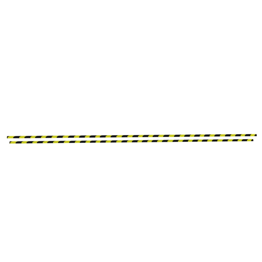 vidaXL Protecteurs d'angle 2 pcs Jaune et noir 4x3x100 cm PU