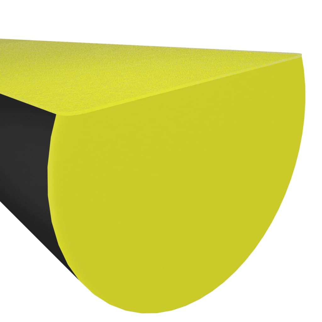 vidaXL Protecteurs d'angle 2 pcs Jaune et noir 4x3x100 cm PU