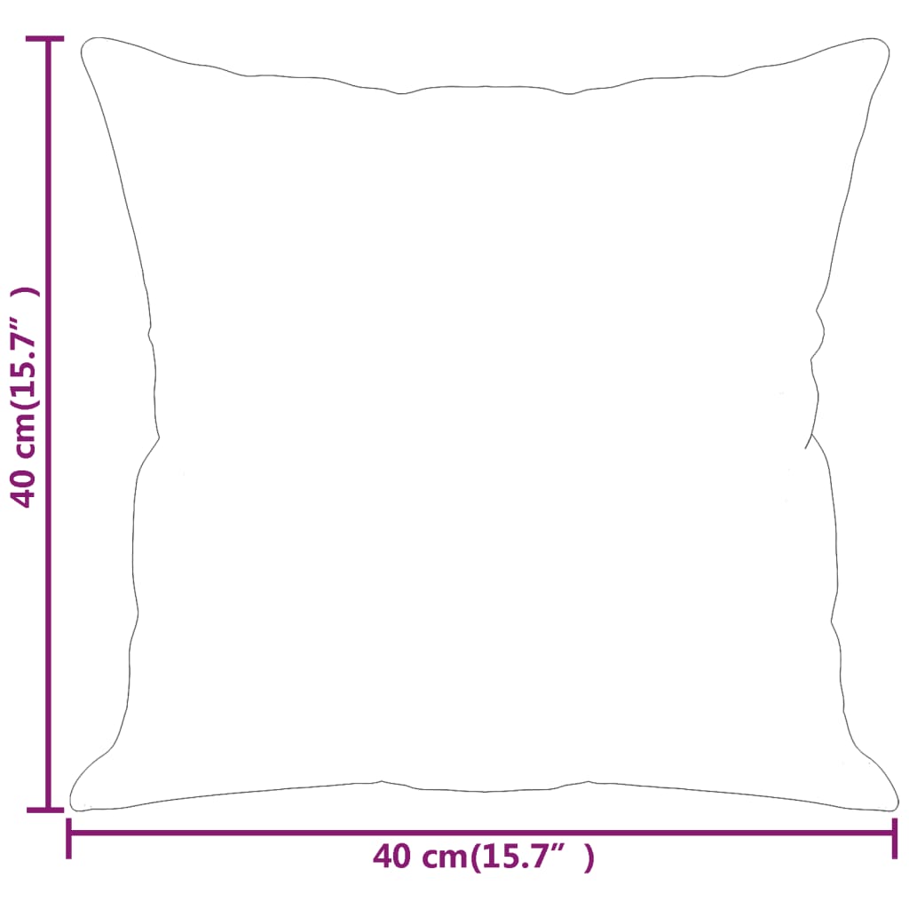 vidaXL Coussins décoratifs 2 pcs Gris clair 40x40 cm Velours