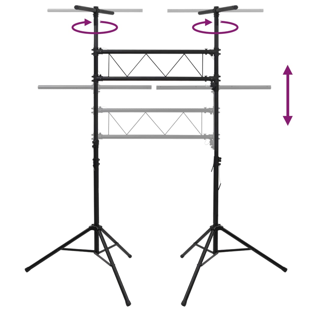 vidaXL Support de lampe 238x115x(180-300) cm Acier