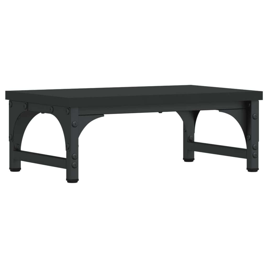 vidaXL Support de moniteur noir 37x23x14 cm bois d'ingénierie