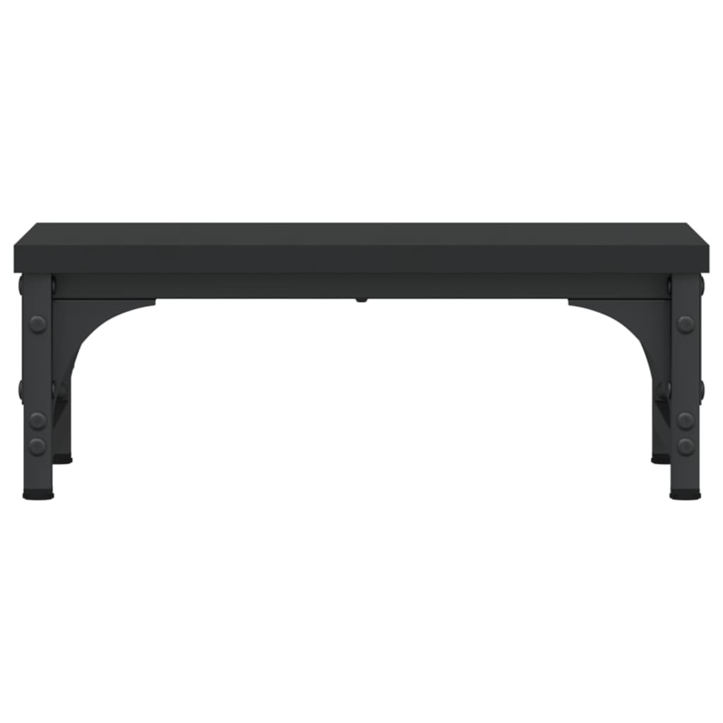 vidaXL Support de moniteur noir 37x23x14 cm bois d'ingénierie
