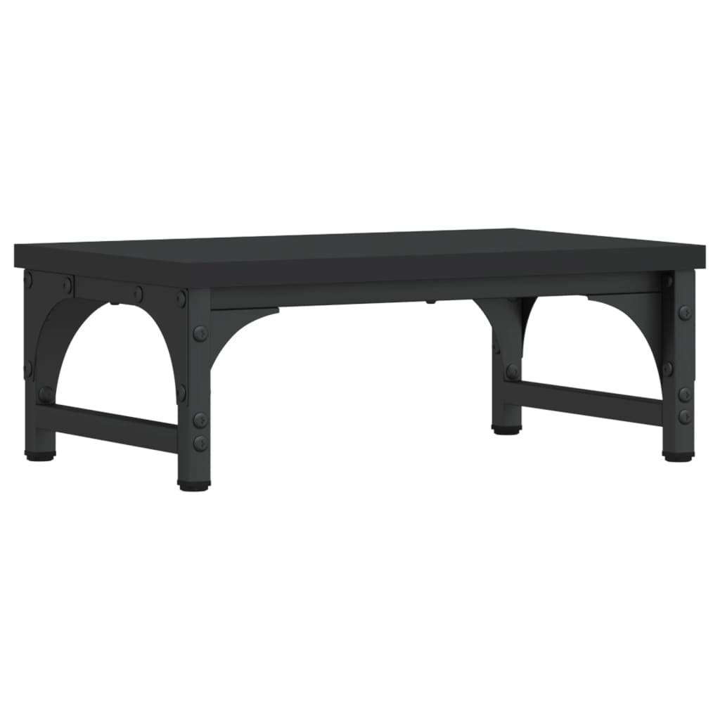 vidaXL Support de moniteur noir 37x23x14 cm bois d'ingénierie