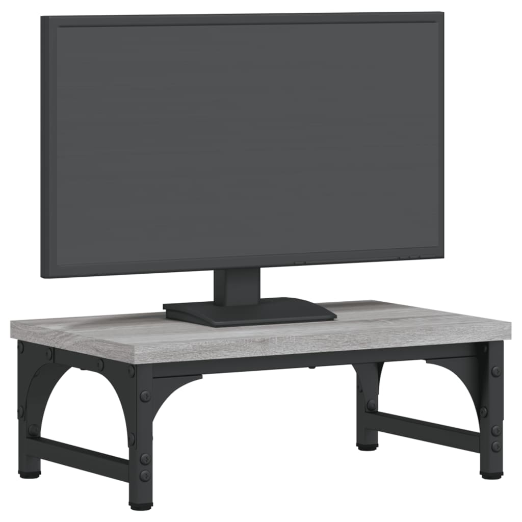 vidaXL Support de moniteur sonoma gris 37x23x14 cm bois d'ingénierie