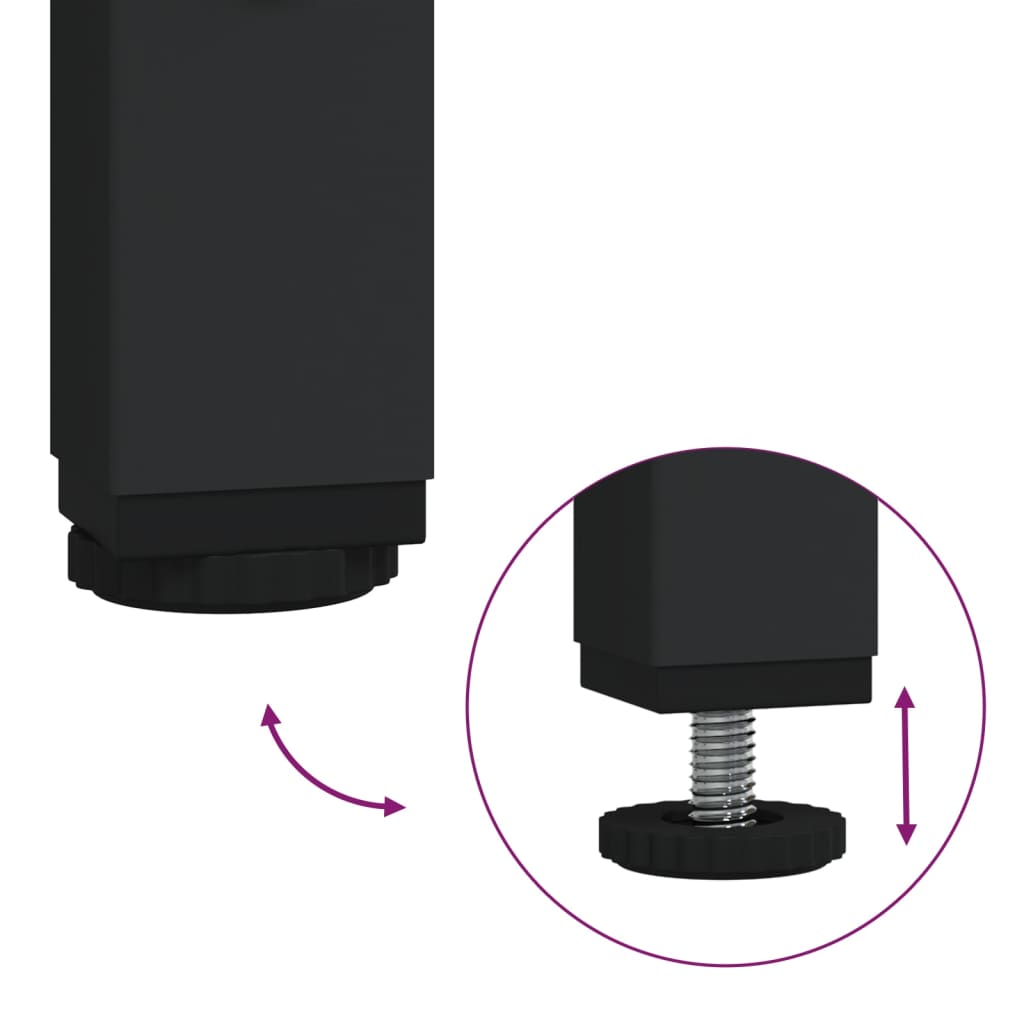 vidaXL Support de moniteur noir 85x23x15,5 cm bois d'ingénierie