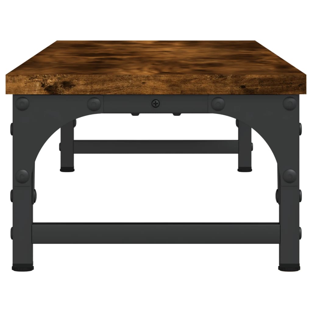 vidaXL Support de moniteur chêne fumé 85x23x15,5 cm bois d'ingénierie