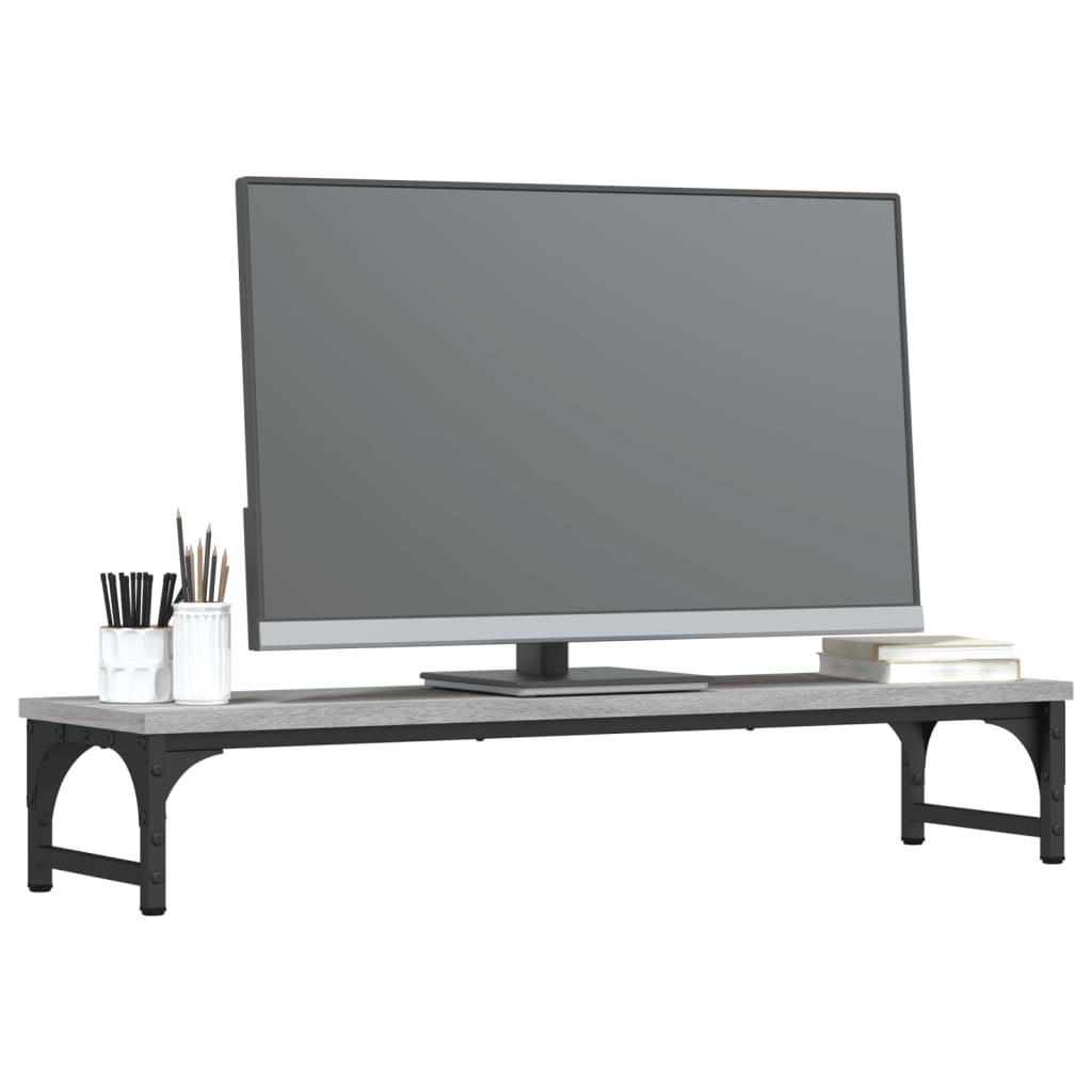 vidaXL Support de moniteur sonoma gris 85x23x15,5 cm bois d'ingénierie