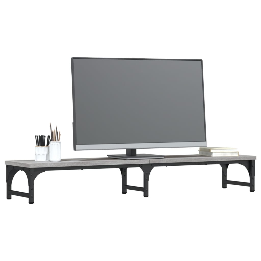 vidaXL Support de moniteur sonoma gris 105x23x15,5cm bois d'ingénierie