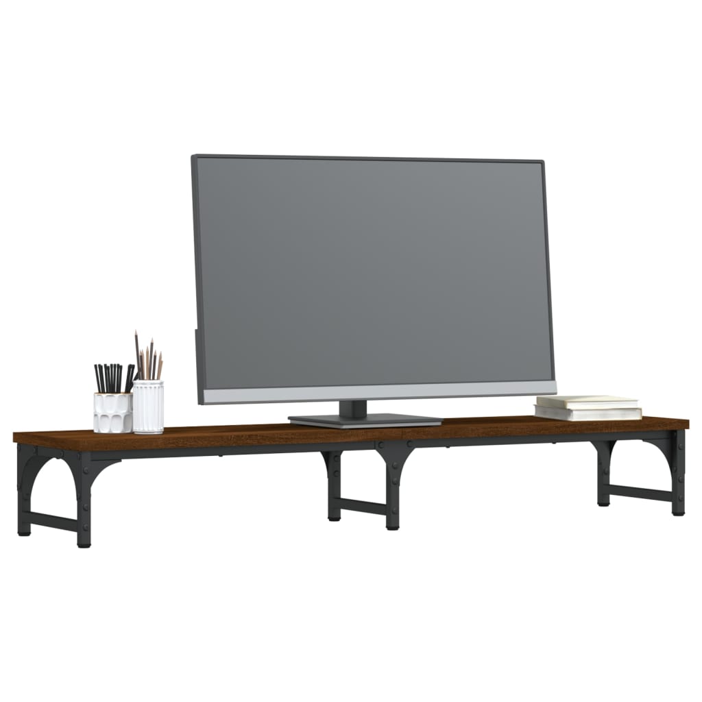 vidaXL Support moniteur chêne marron 105x23x15,5 cm bois d'ingénierie