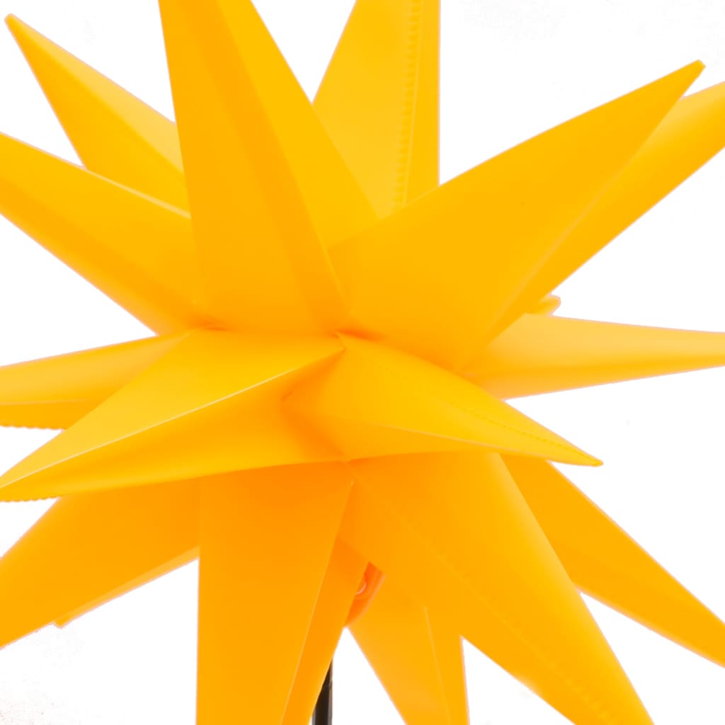 vidaXL Lumières de Noël avec piquets 3 pcs LED pliable jaune 35 cm