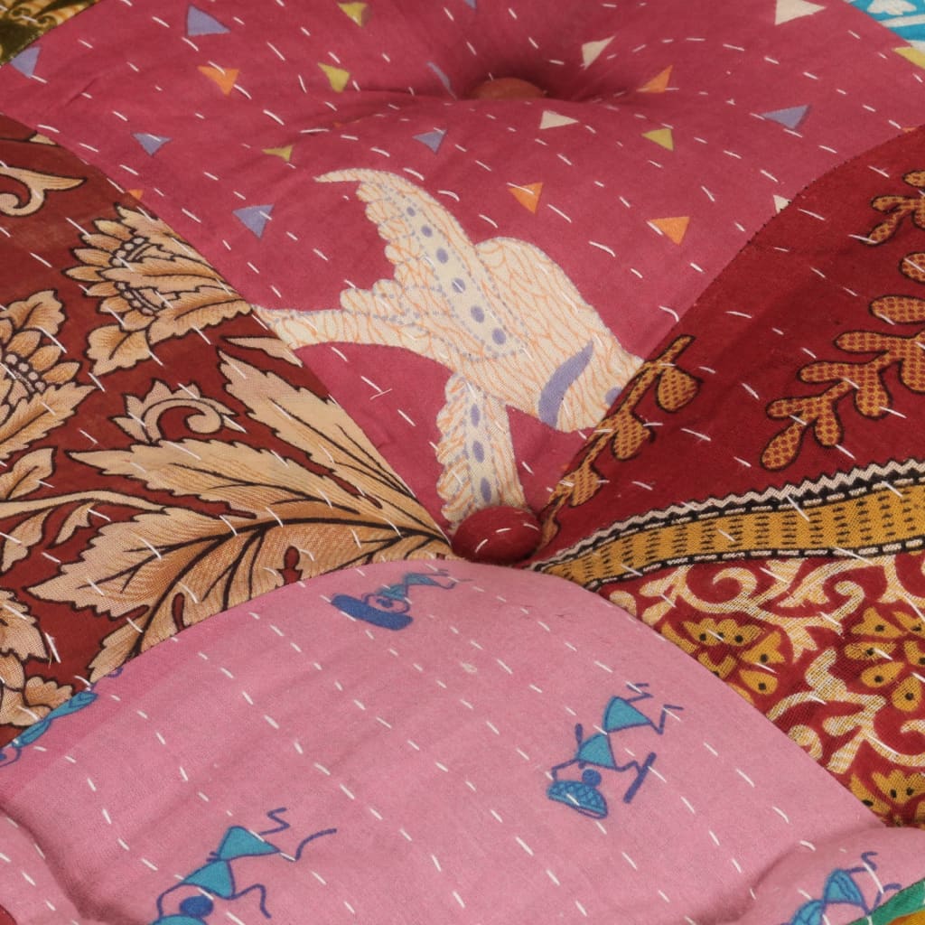 vidaXL Pouf modulaire avec oreiller Patchwork Tissu
