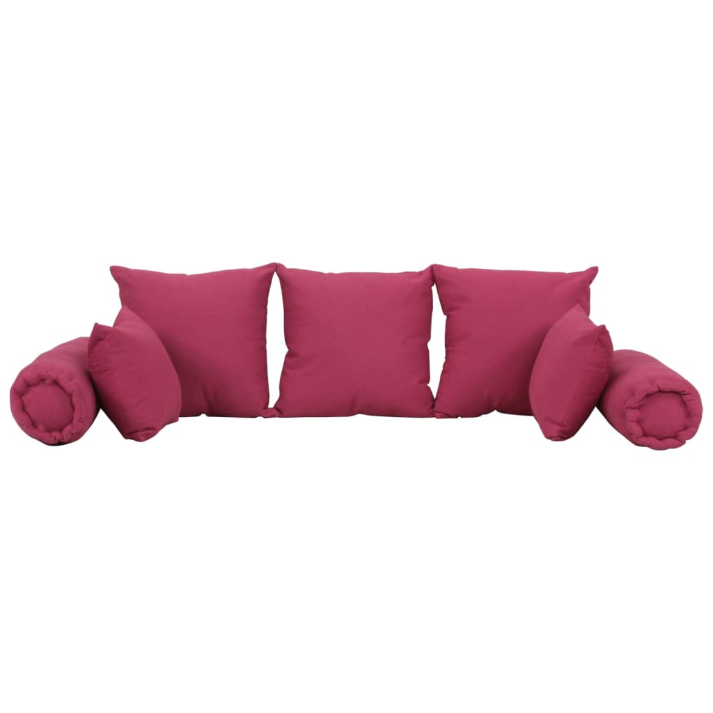 vidaXL Ensemble d'oreillers décoratifs 7 pcs Rose Tissu