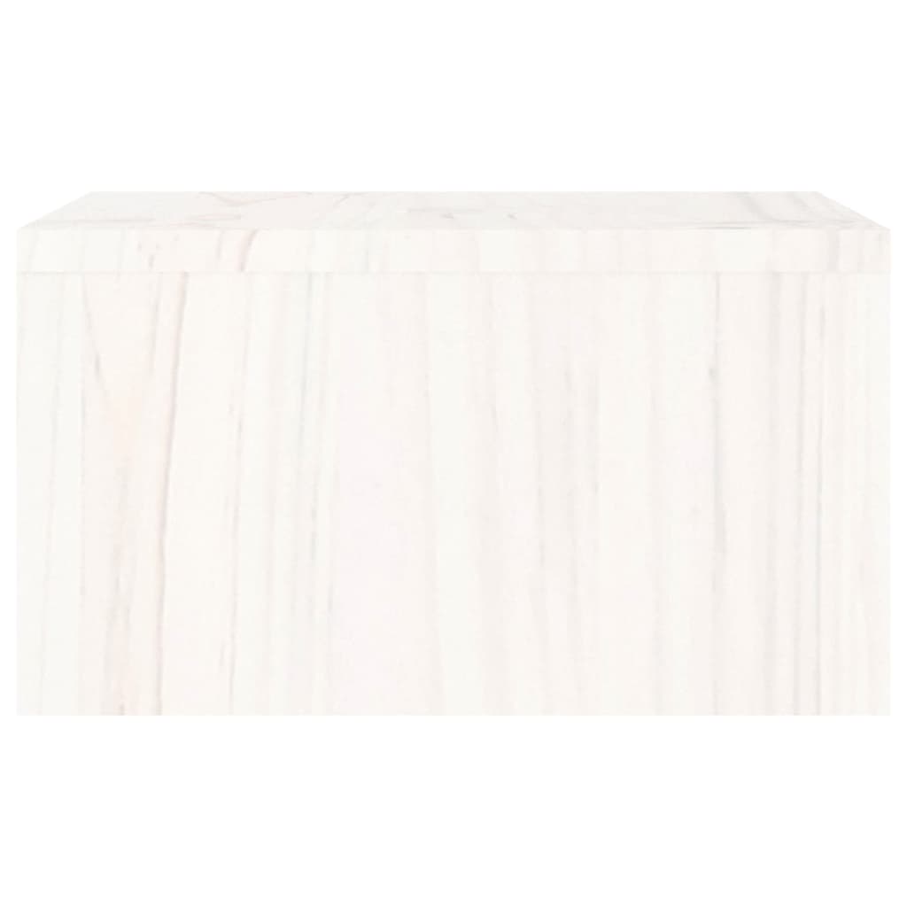 vidaXL Support de moniteur Blanc 50x27x15 cm Bois de pin solide