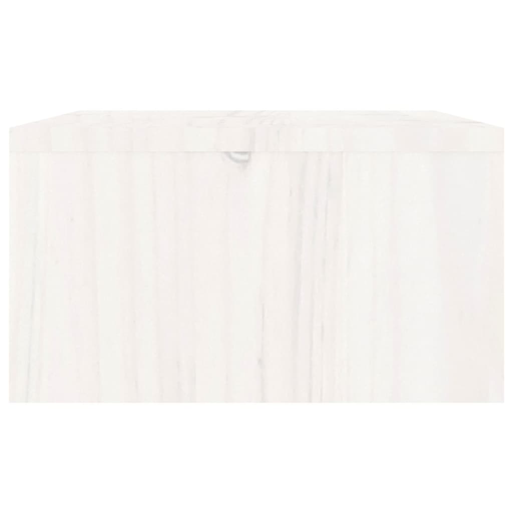 vidaXL Support de moniteur Blanc 100x27x15 cm Bois de pin solide