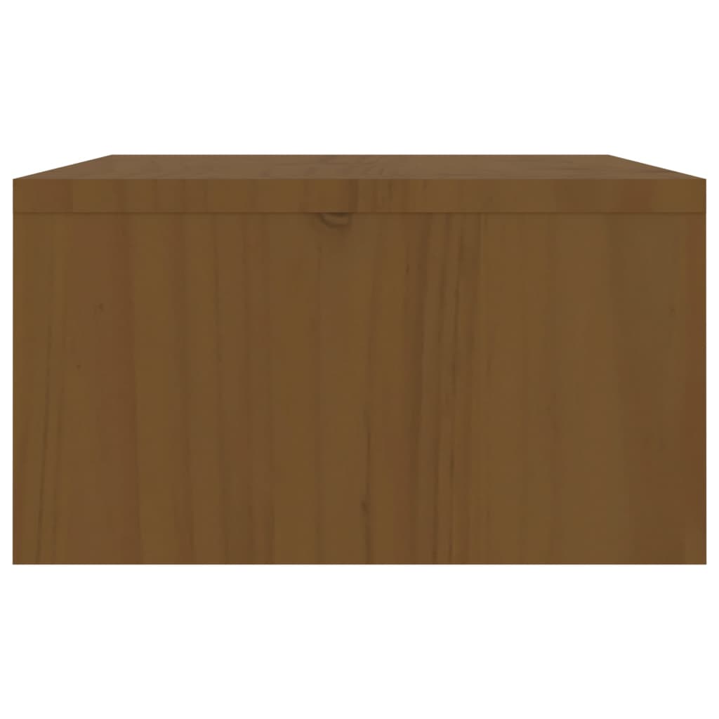 vidaXL Support de moniteur Marron miel 100x27x15 cm Bois de pin solide