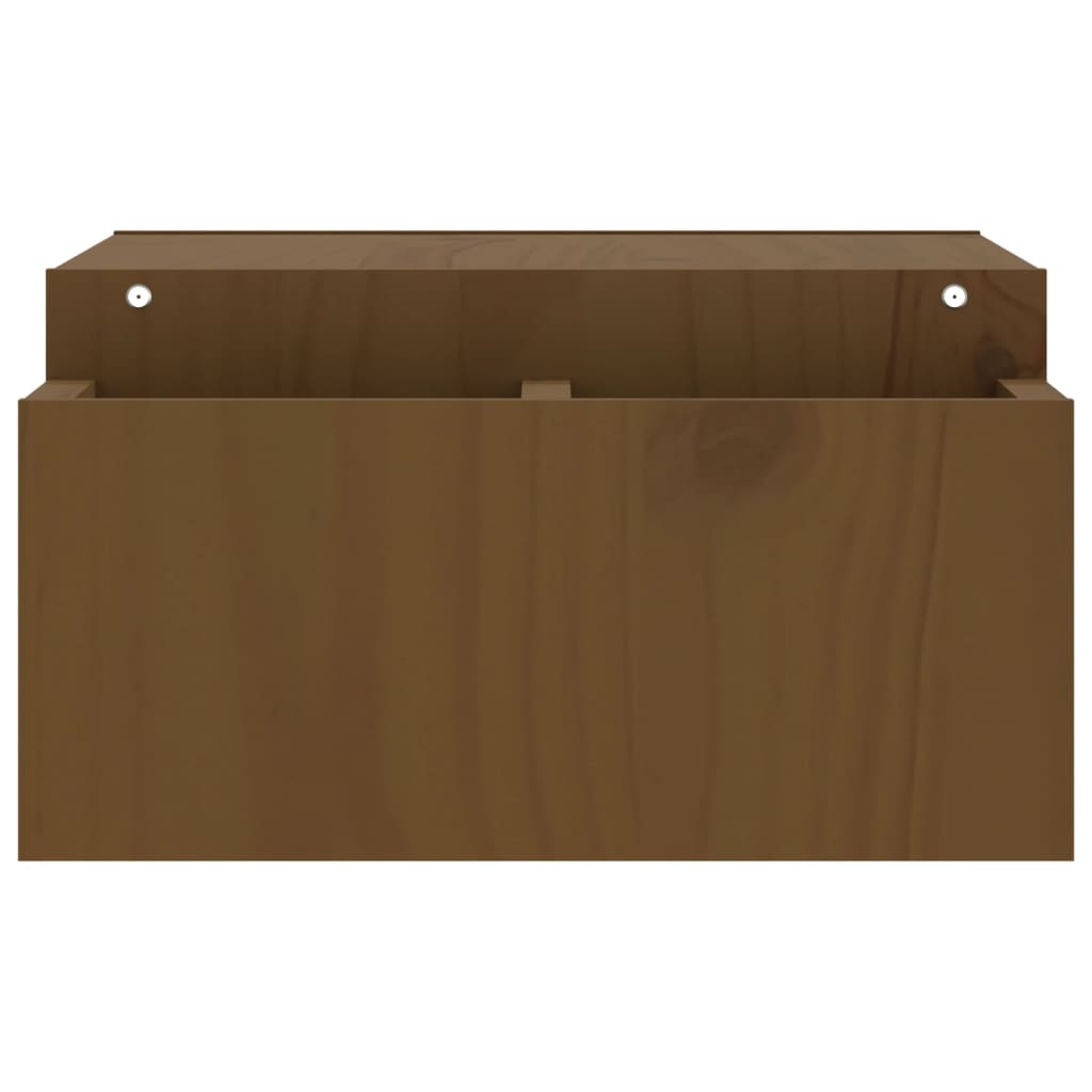 vidaXL Support de moniteur Marron miel 70x27,5x15cm Bois de pin solide