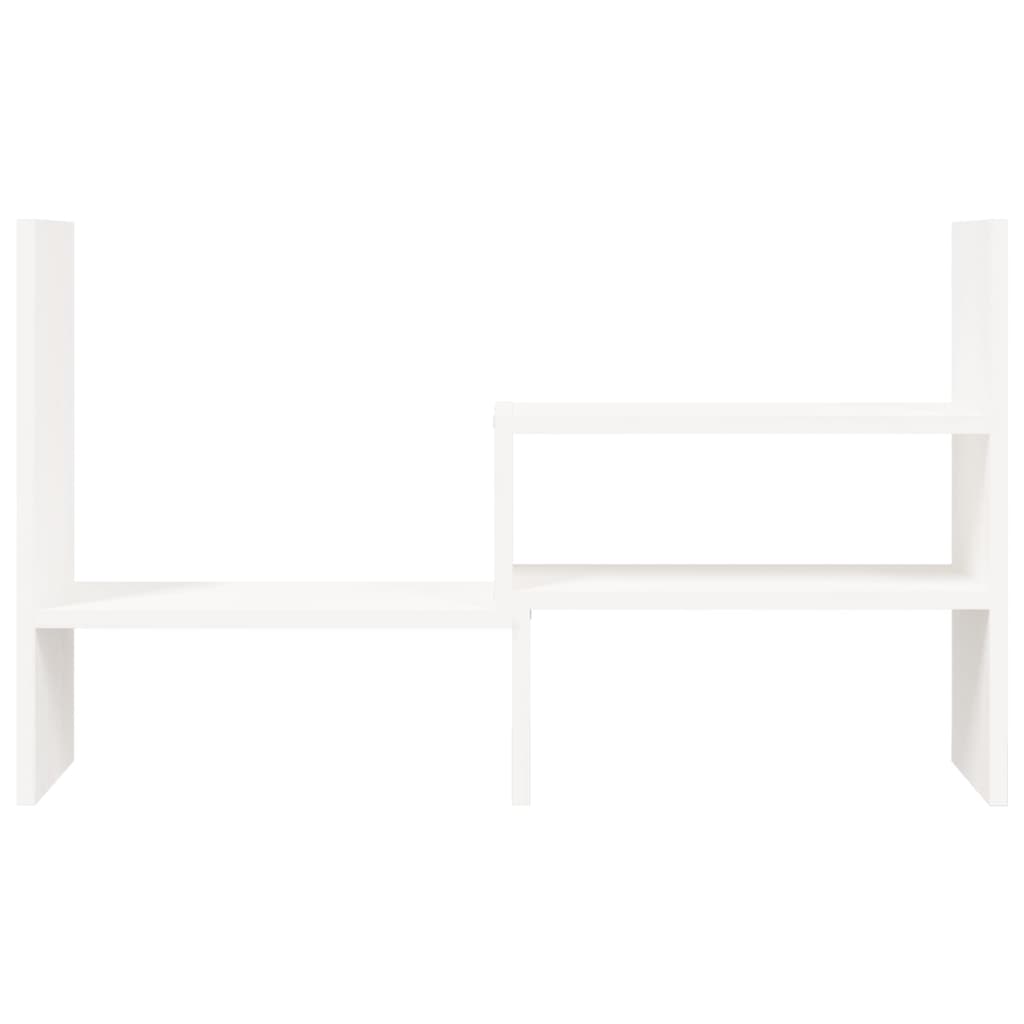 vidaXL Support pour moniteur Blanc (39-72)x17x43 cm Bois de pin solide