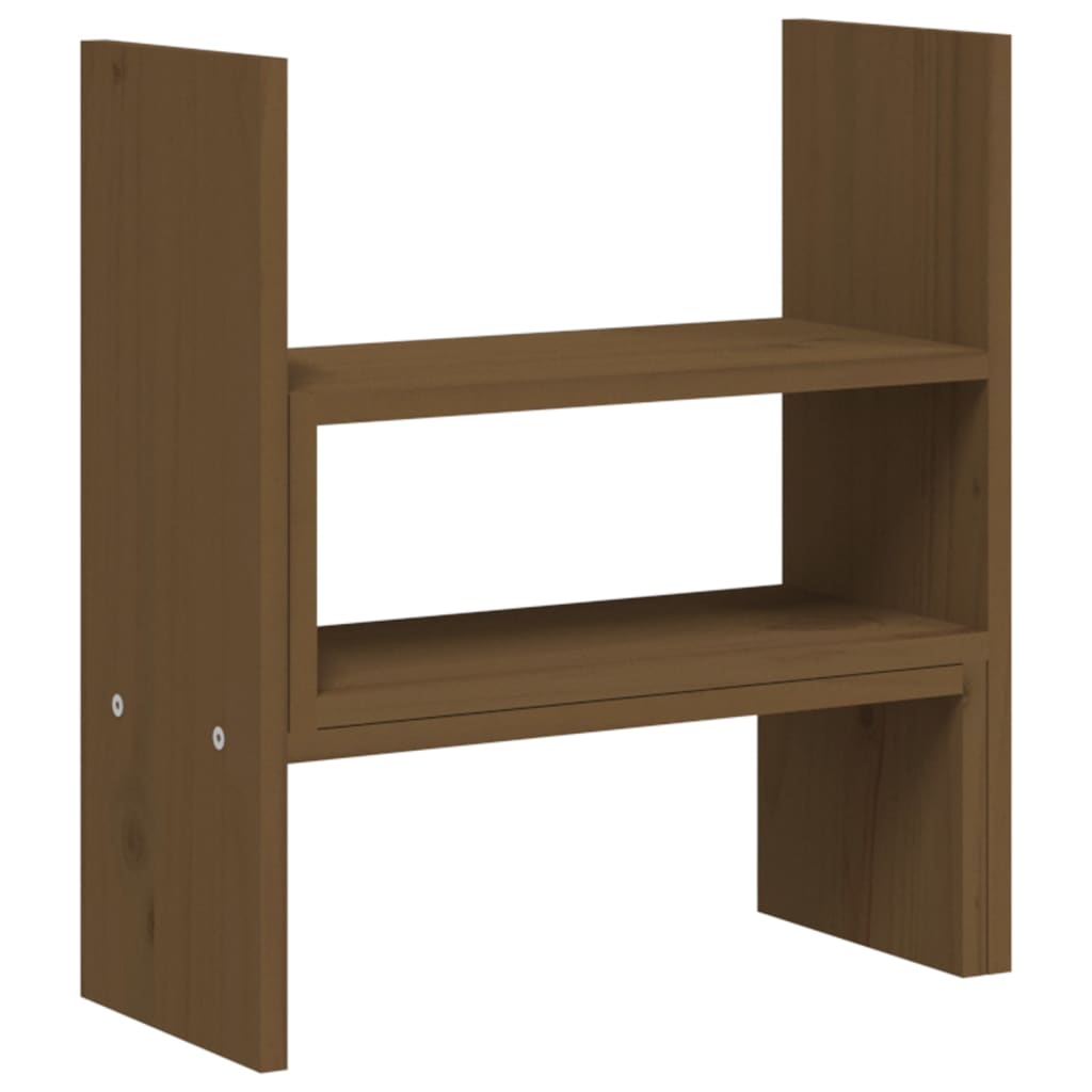 vidaXL Support de moniteur Marron miel (39-72)x17x43 cm Bois de pin