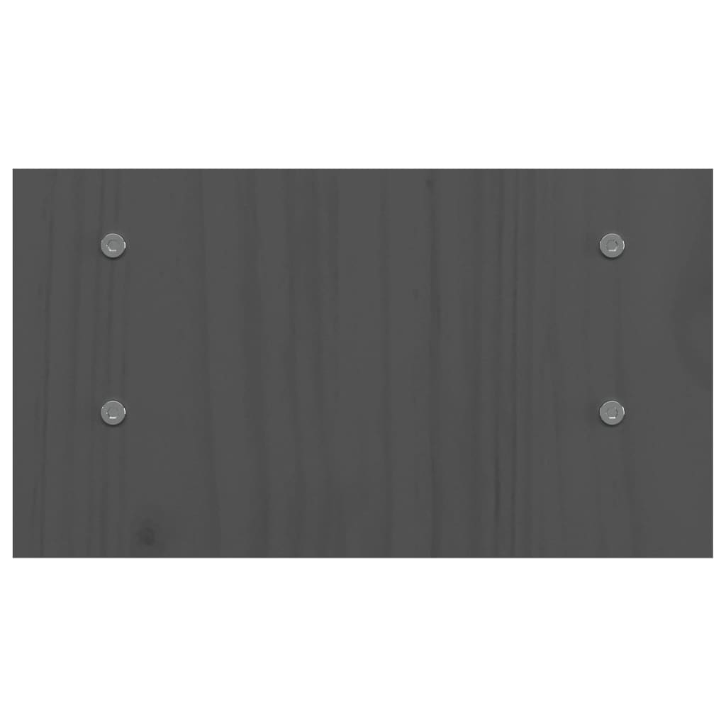 vidaXL Support de moniteur Gris 50x27x15 cm Bois de pin solide