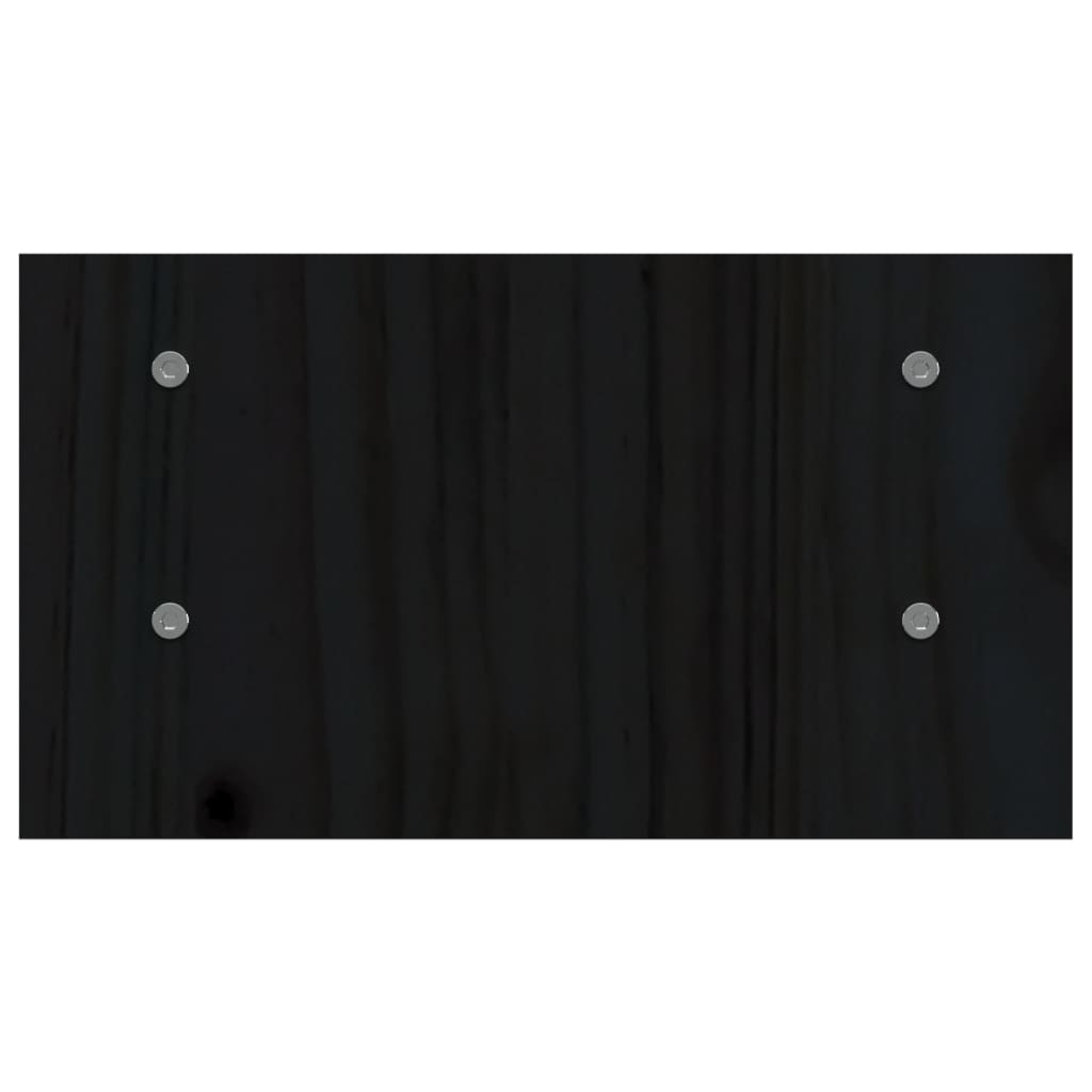 vidaXL Support de moniteur Noir 50x27x15 cm Bois de pin solide
