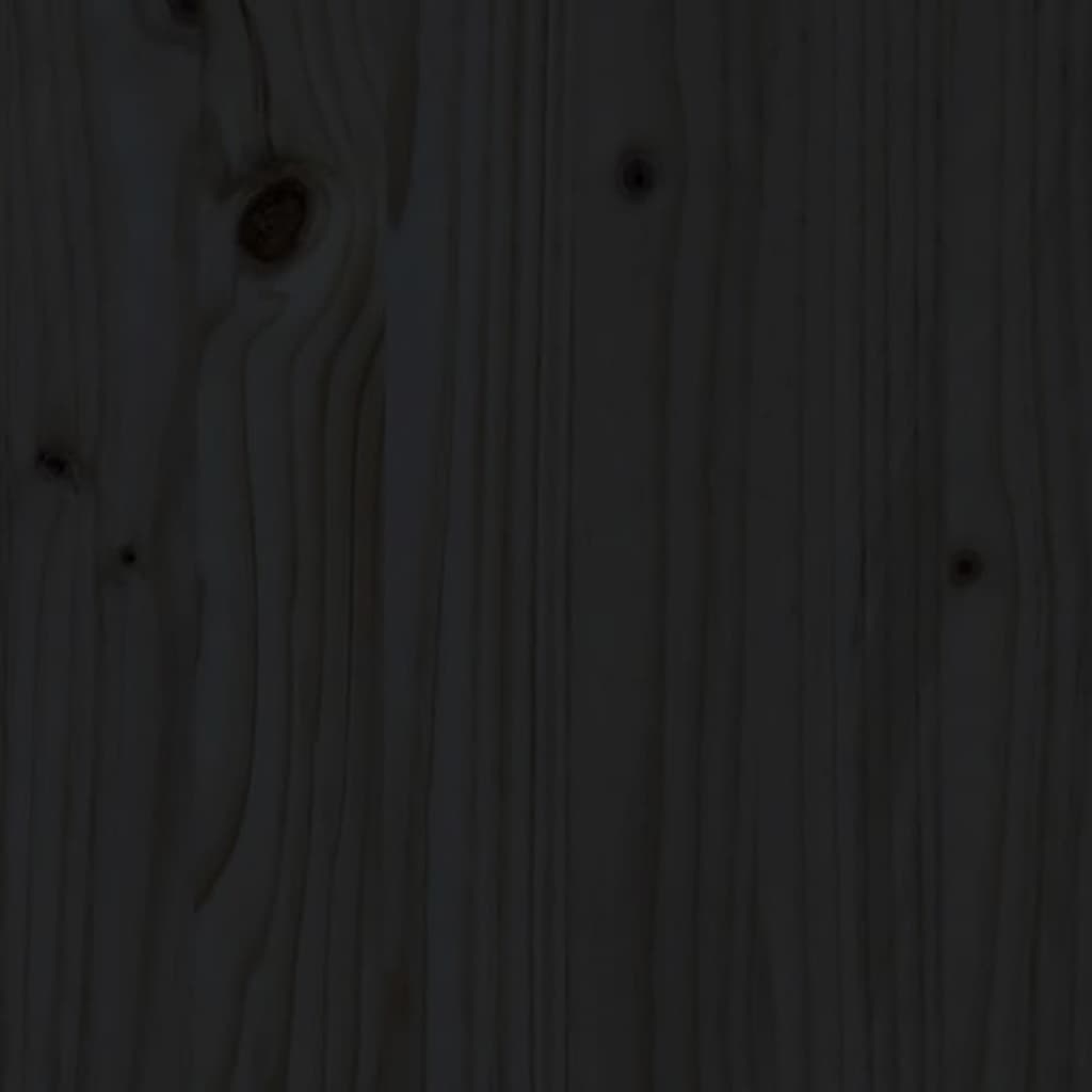vidaXL Support de moniteur Noir 50x27x15 cm Bois de pin solide