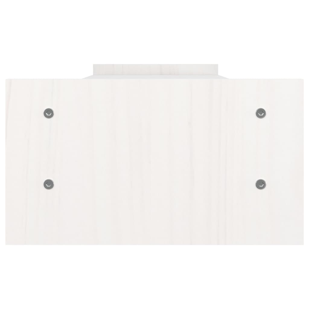 vidaXL Support de moniteur Blanc 100x27x15 cm Bois de pin solide