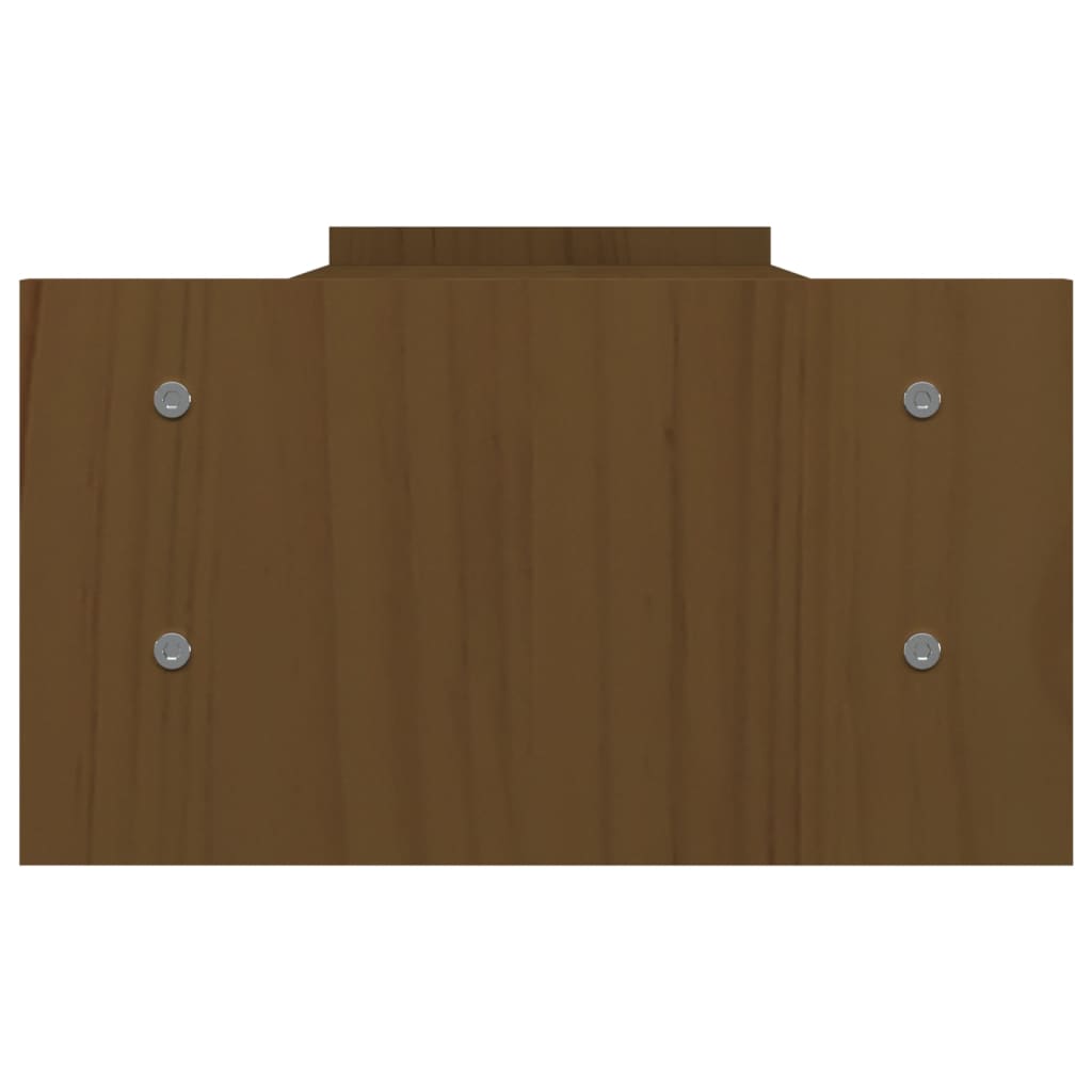 vidaXL Support de moniteur Marron miel 100x27x15 cm Bois de pin solide