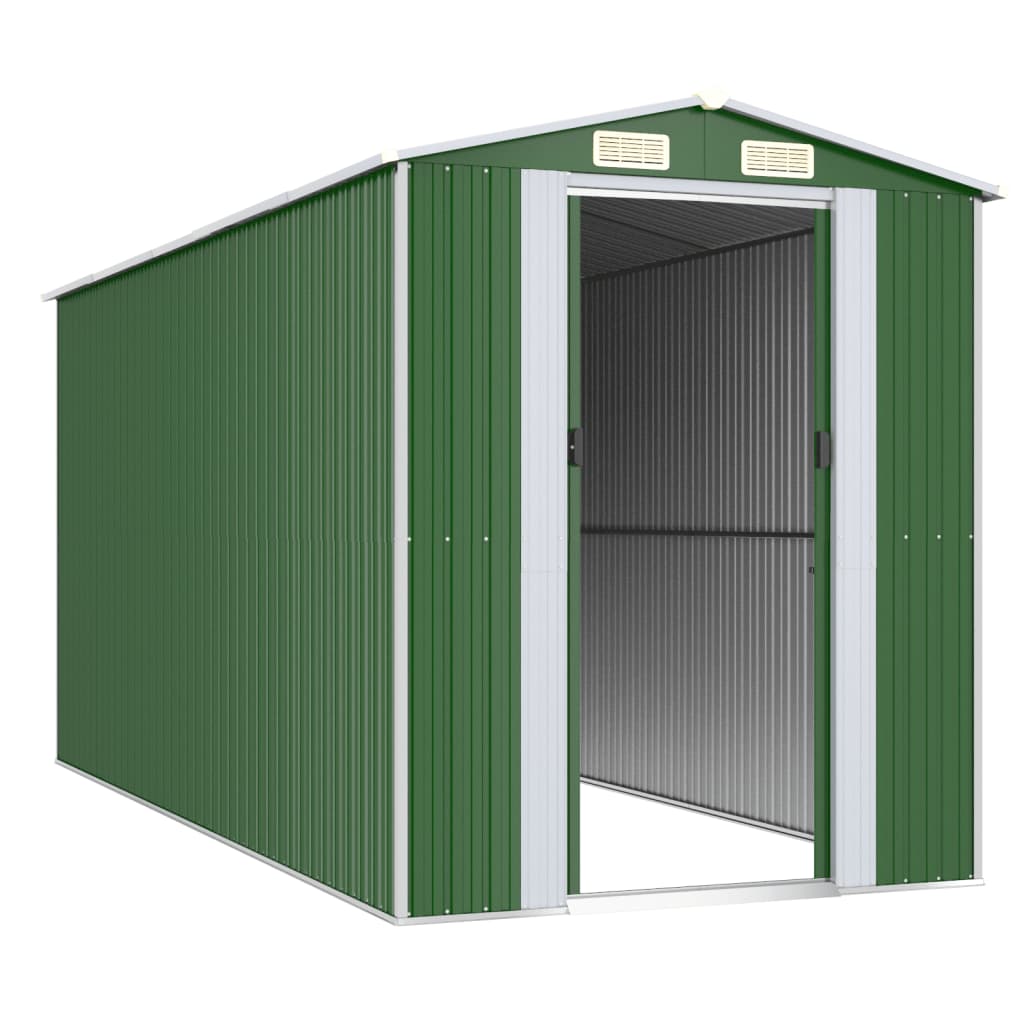 vidaXL Abri de jardin Vert 192x440x223 cm Acier galvanisé