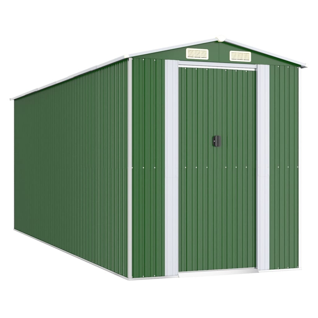 vidaXL Abri de jardin Vert 192x523x223 cm Acier galvanisé