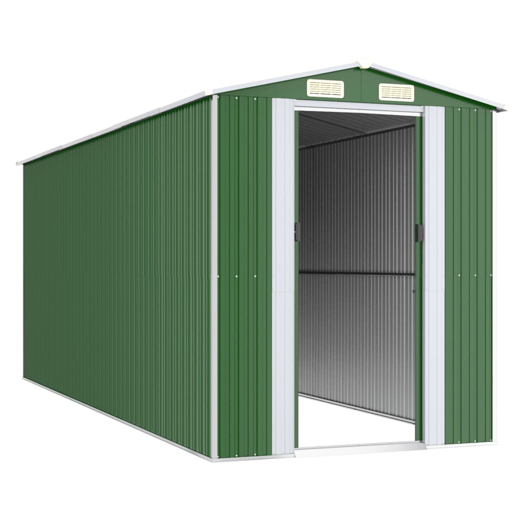 vidaXL Abri de jardin Vert 192x523x223 cm Acier galvanisé