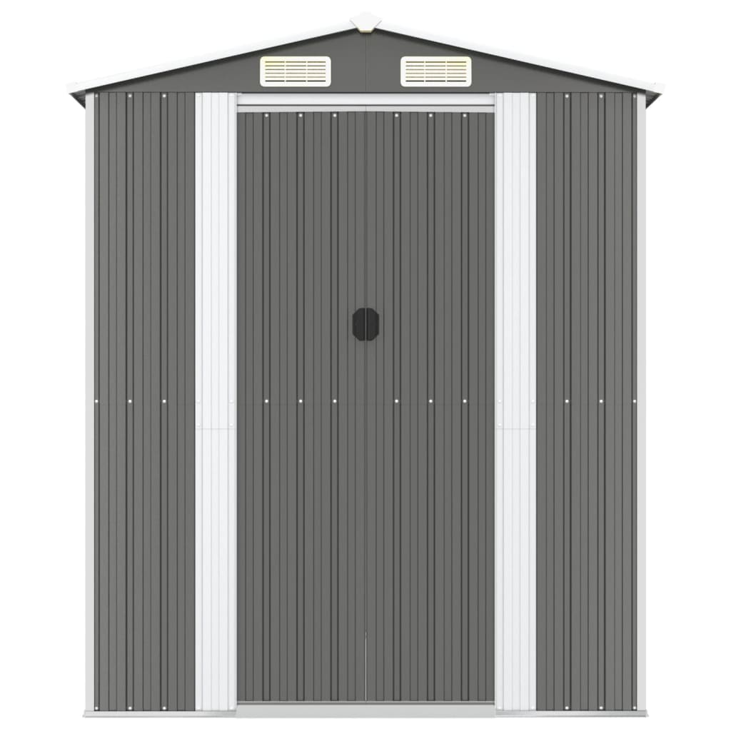 vidaXL Abri de jardin Gris clair 192x274x223 cm Acier galvanisé