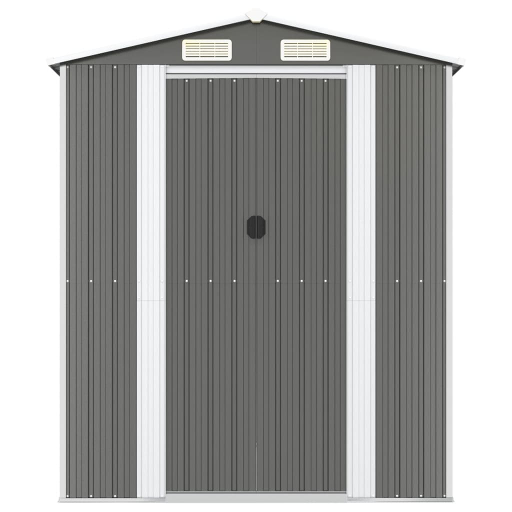 vidaXL Abri de jardin Gris clair 192x440x223 cm Acier galvanisé