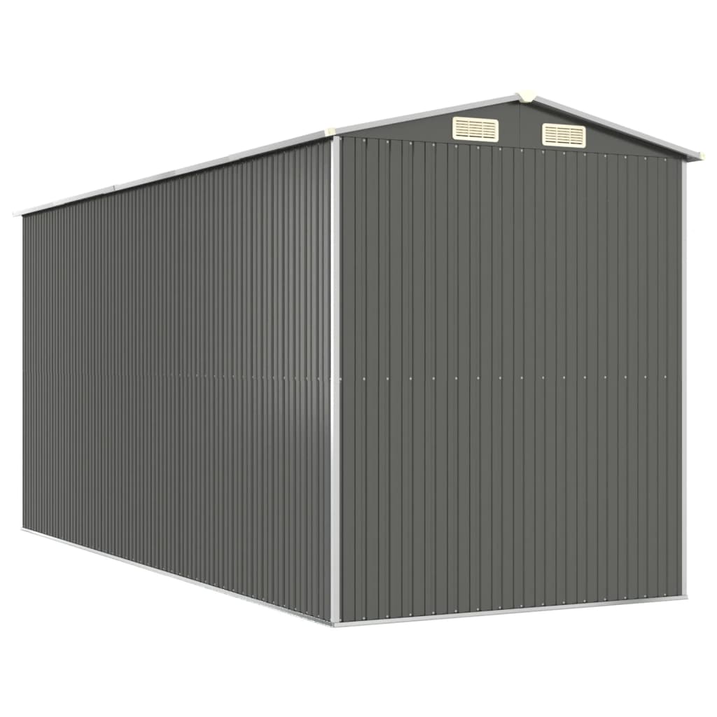vidaXL Abri de jardin Gris clair 192x440x223 cm Acier galvanisé