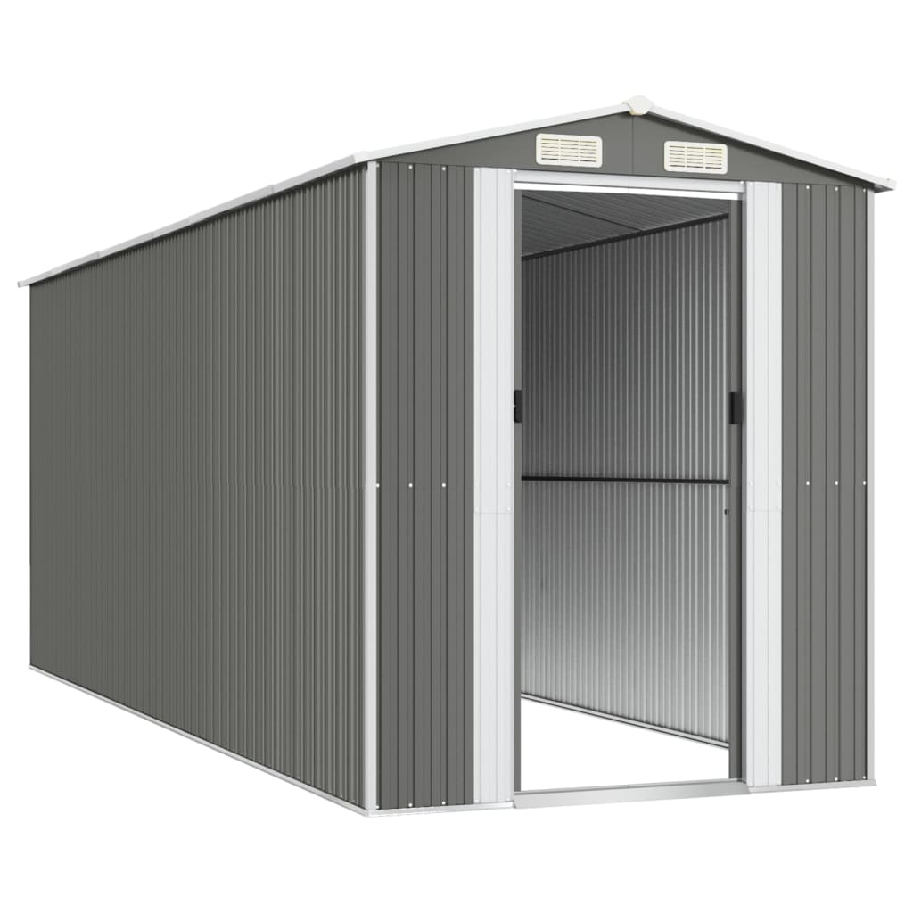 vidaXL Abri de jardin Gris clair 192x523x223 cm Acier galvanisé