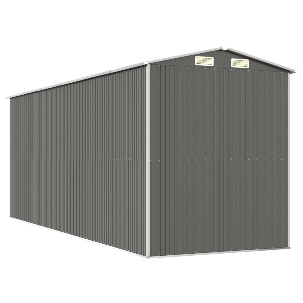 vidaXL Abri de jardin Gris clair 192x523x223 cm Acier galvanisé