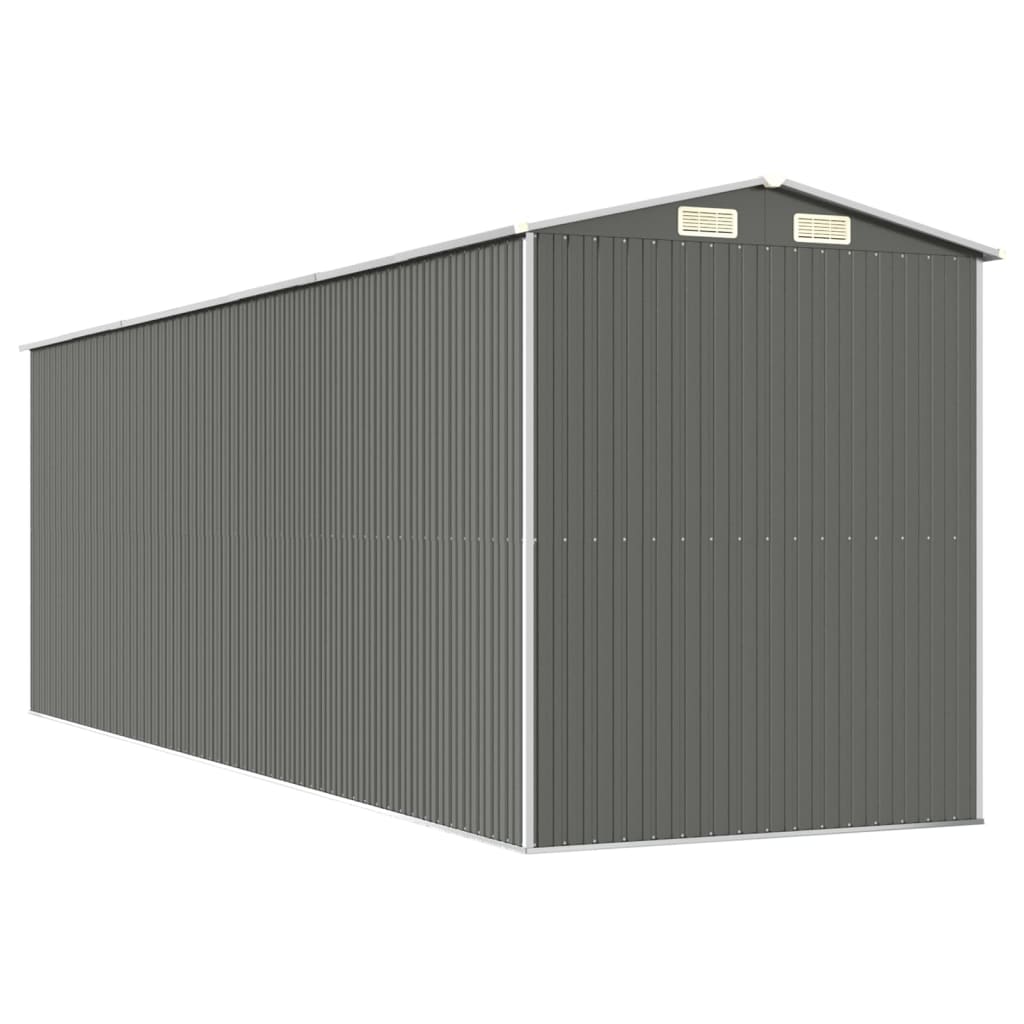 vidaXL Abri de jardin Gris clair 192x606x223 cm Acier galvanisé