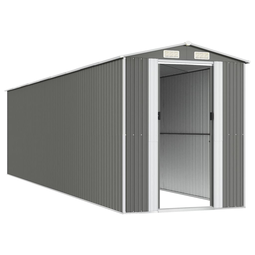 vidaXL Abri de jardin Gris clair 192x772x223 cm Acier galvanisé