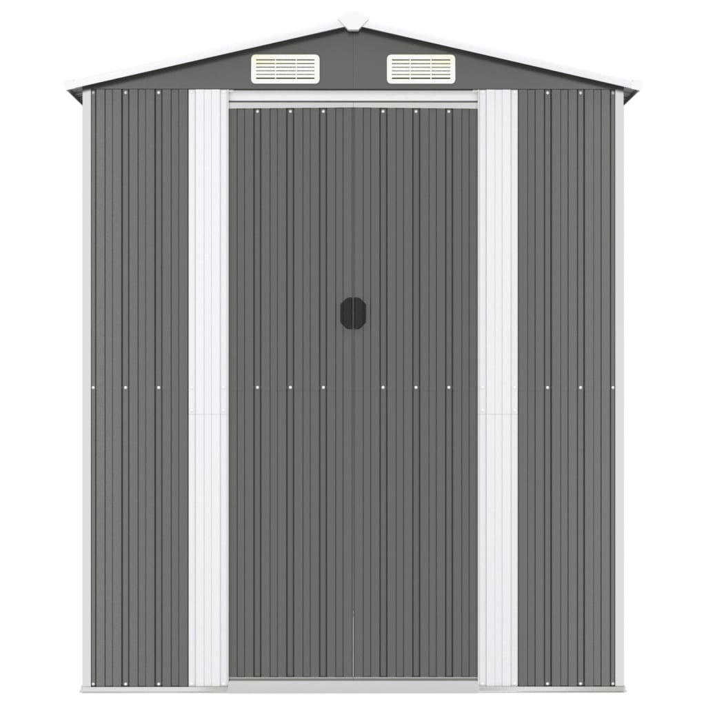 vidaXL Abri de jardin Gris clair 192x855x223 cm Acier galvanisé