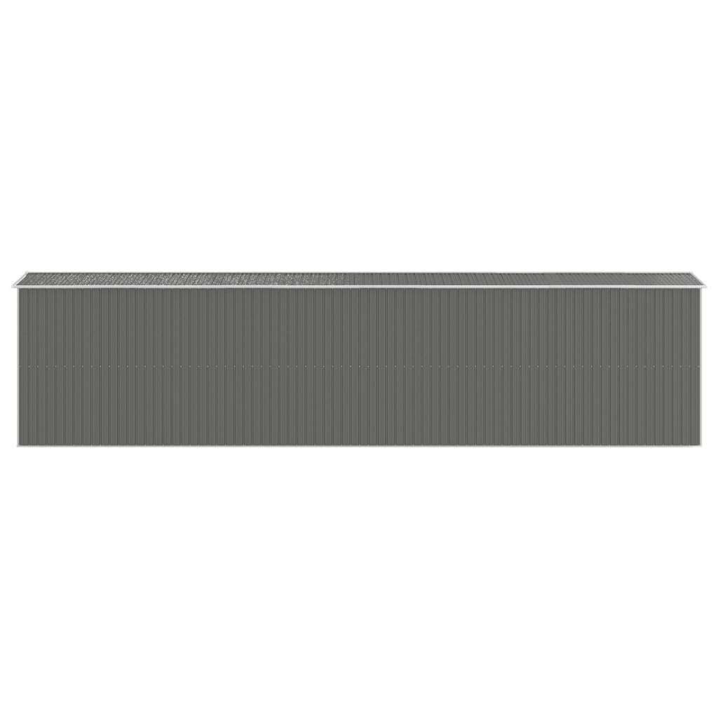 vidaXL Abri de jardin Gris clair 192x855x223 cm Acier galvanisé