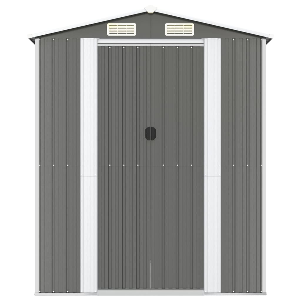 vidaXL Abri de jardin Gris clair 192x1021x223 cm Acier galvanisé