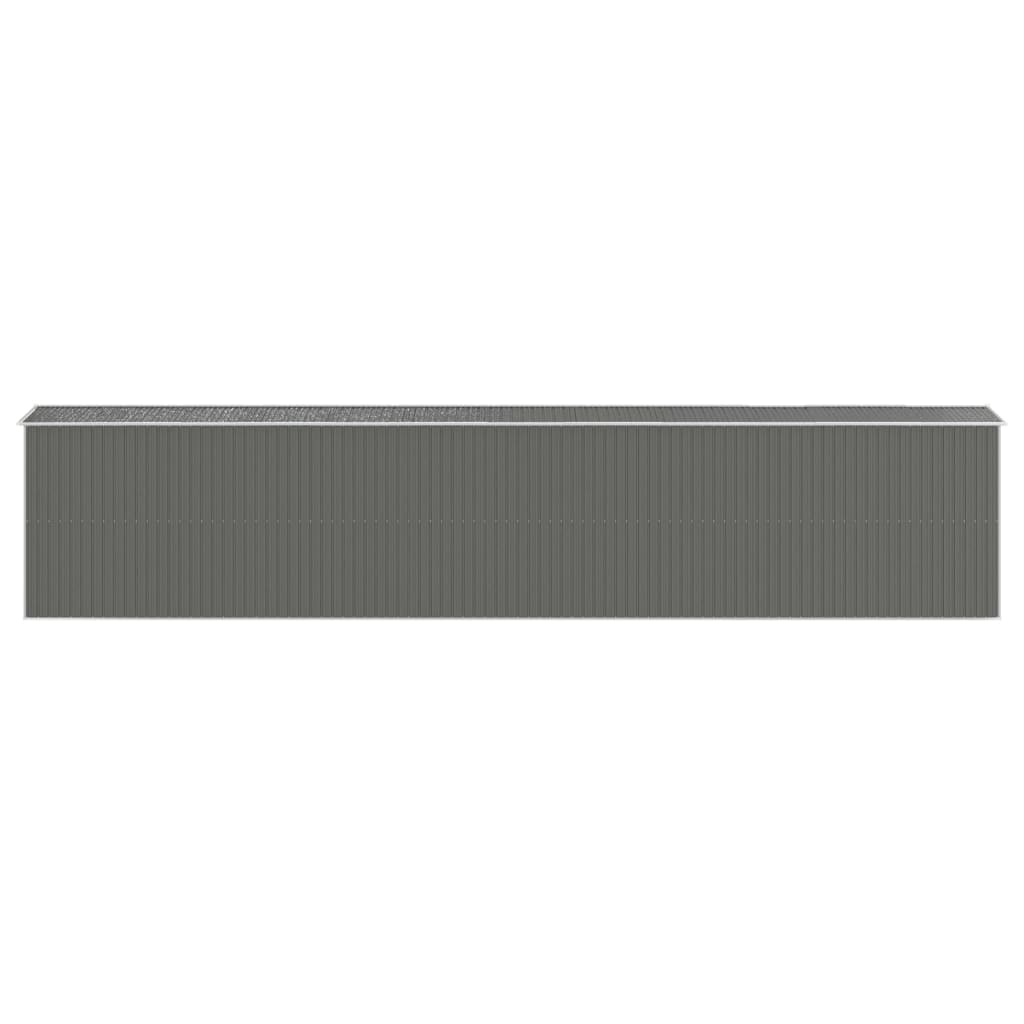 vidaXL Abri de jardin Gris clair 192x1021x223 cm Acier galvanisé